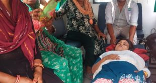 बिजनोर। मोके पर पहुँची सरकारी एम्बुलेंस(108)